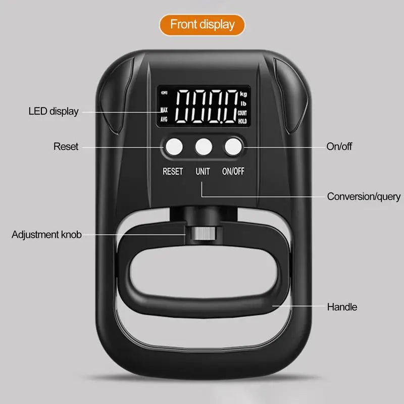 265Lbs/120Kg Grip Strength Tester Fitness Electronic Grip Dynamometer Digital Hand Dynamometer Intelligent Grip Strength Meter